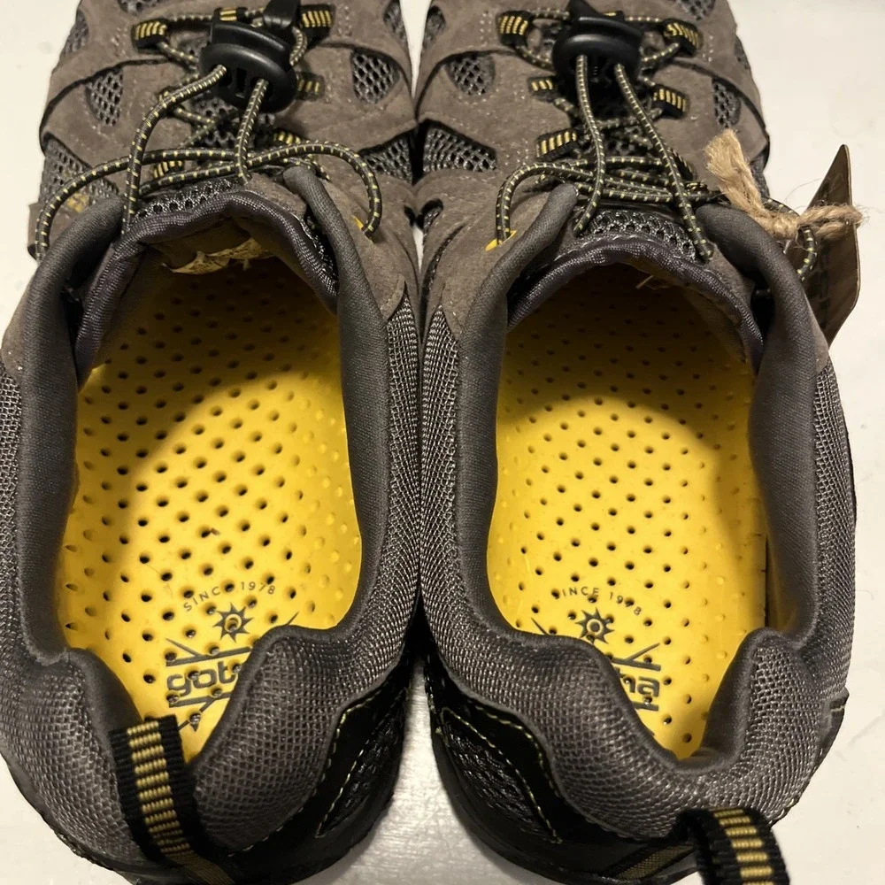 Gotcha Trekker Taupe Vented Soles Stay Tight Laces‎ Men's Hiking Shoes Size 11